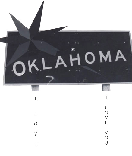 Oklahoma border sign